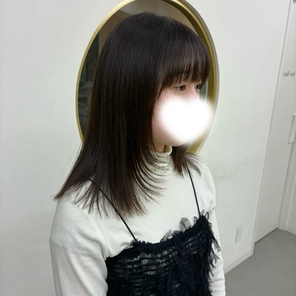 ミディアム レイヤーカット カット トリートメント 名駅/透明感カラー/ 艶髪/hinanoのヘアスタイル