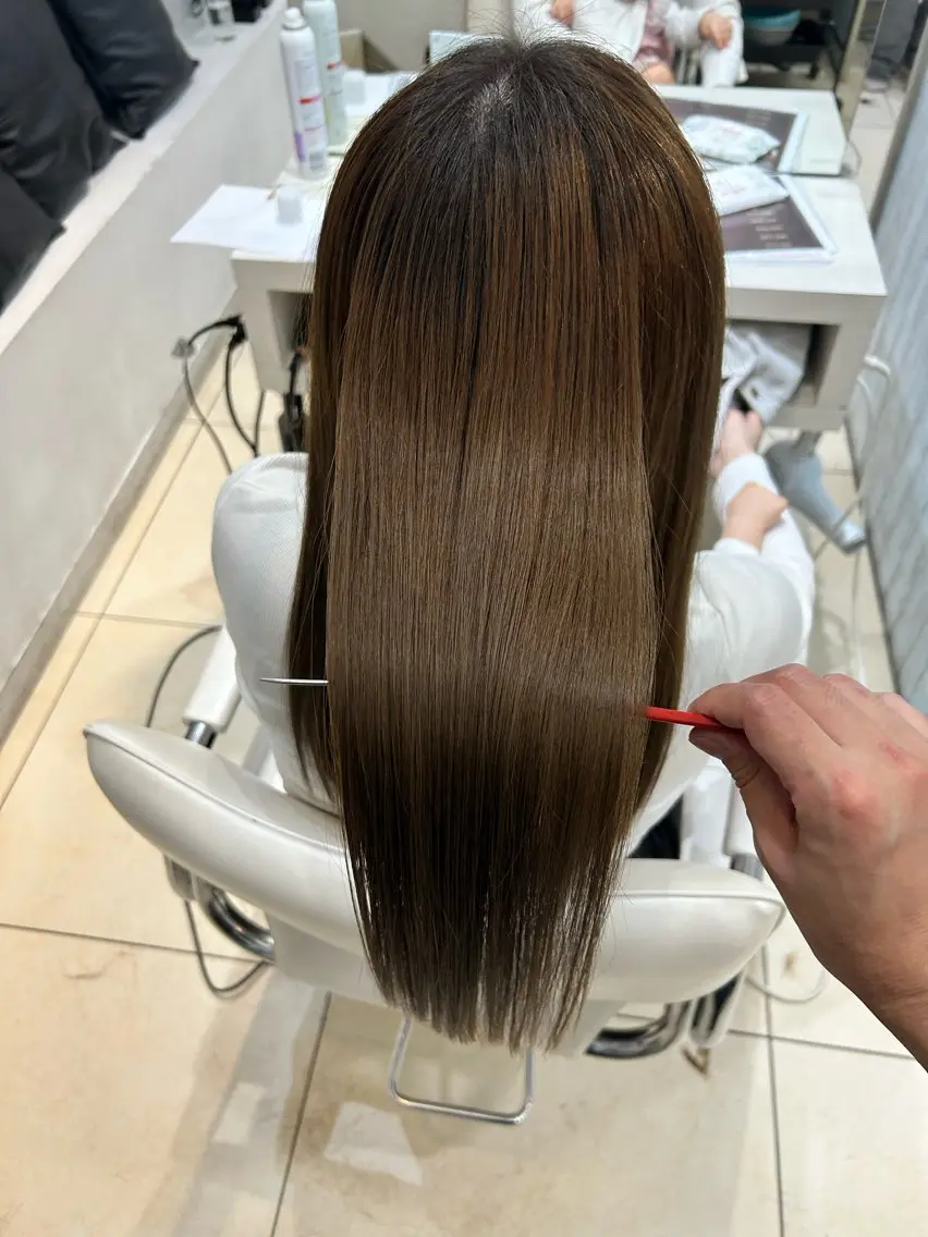 ロング ヘアカラー トリートメント 【髪質改善カラー】 瀧田嵐士🇰🇷のヘアスタイル