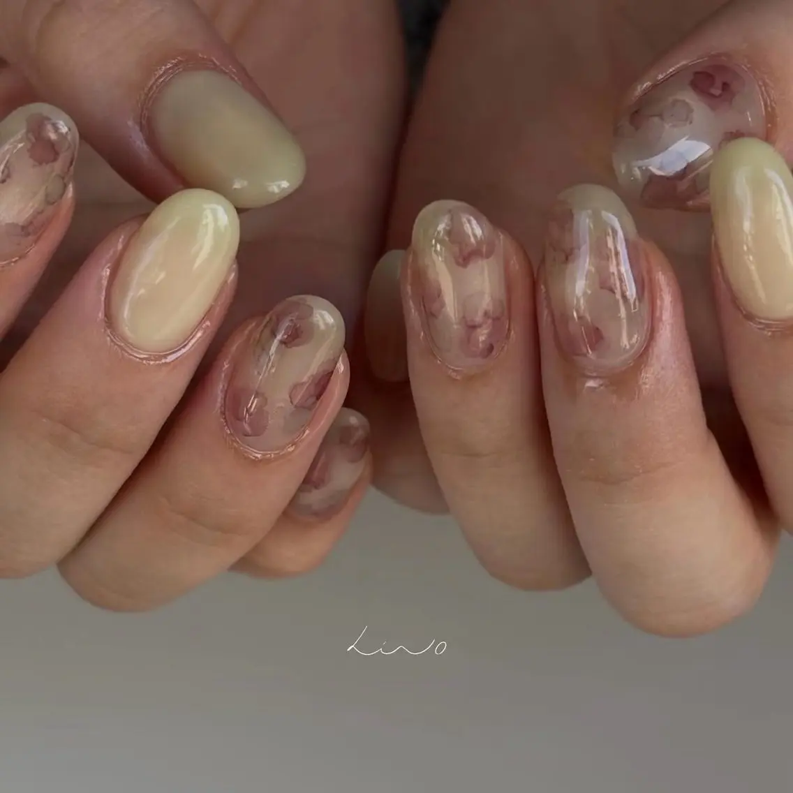 ネイル ニュアンスネイル ショートネイル ハンドネイル nail salon linoのネイルデザイン
