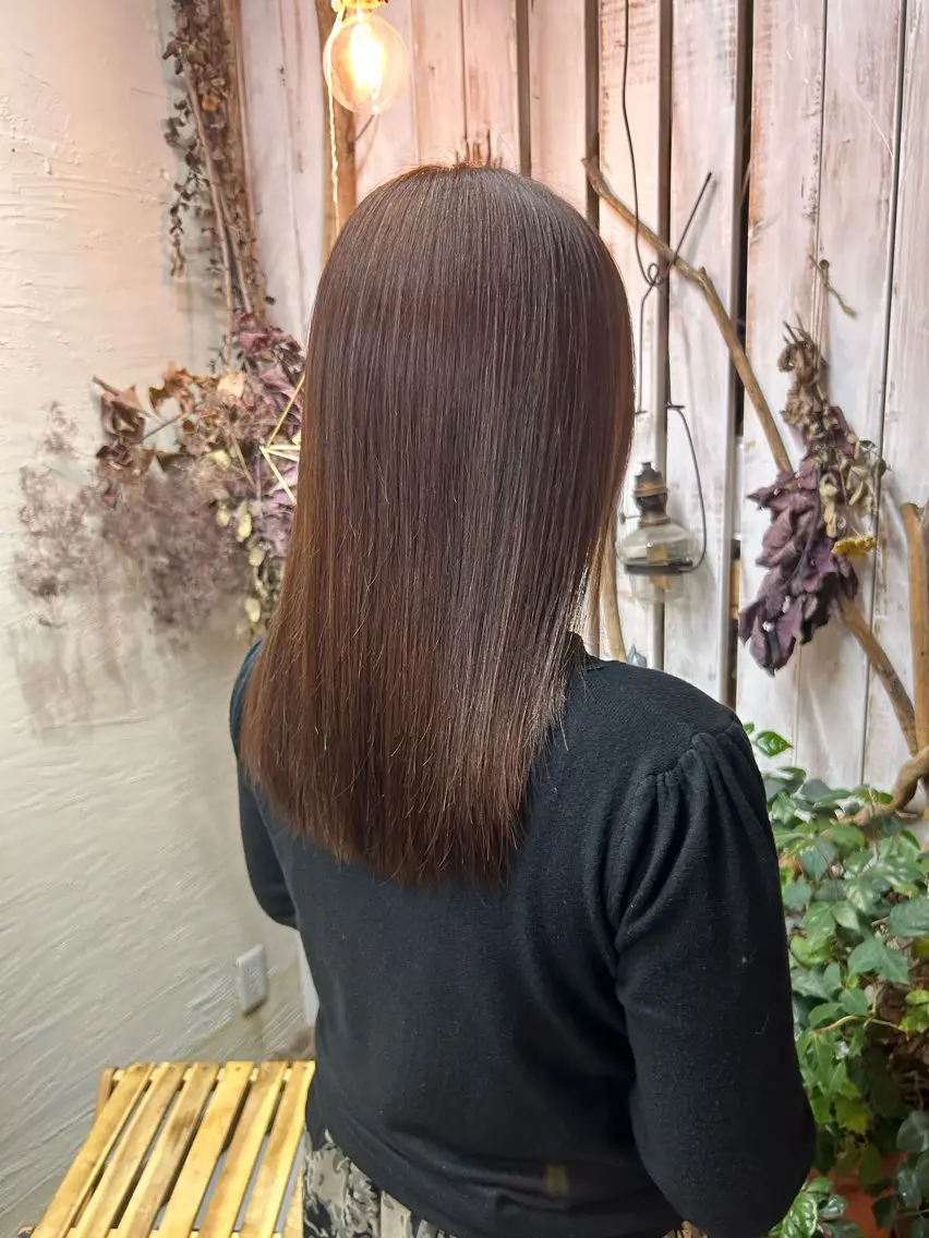 カラー 透明感カラー 縮毛矯正 minami 🐣のヘアスタイル