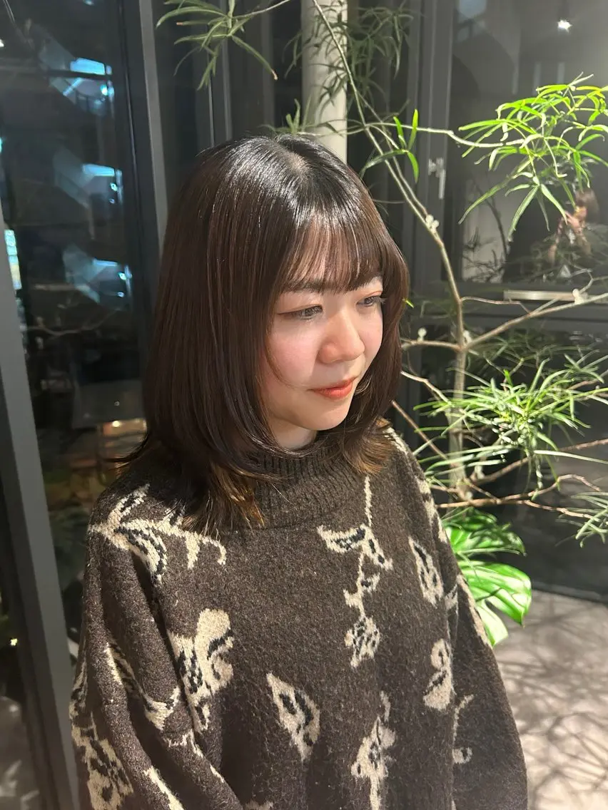 ミディアム カラー ヘアアレンジ レイヤーカット 👒oikawa kaede🍃のヘアスタイル