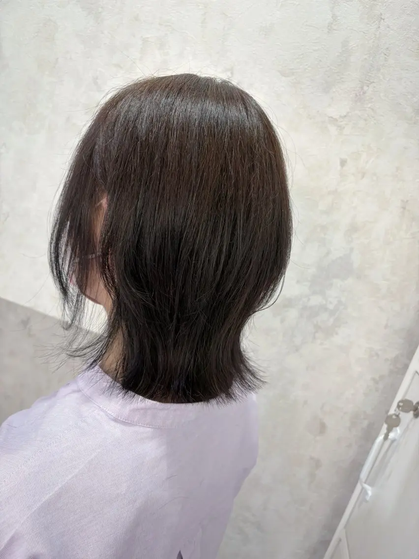 ミディアム カラー くびれヘア 小顔カット カット ヘアカラー うる艶カラー/美髪 折戸光希のヘアスタイル