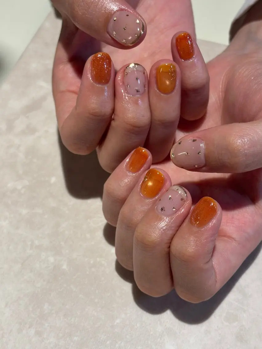 ネイル ニュアンスネイル ハンドネイル モデル募集🍑渋谷 Nanamiのネイルデザイン