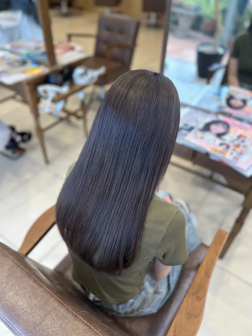 ロング カラー ヘアカラー Sae/クロスパーマ /盛れる顔周りのヘアスタイル