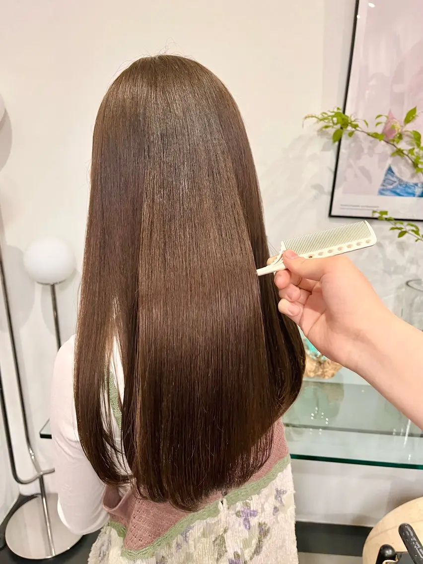 ロング カラー ブラウンカラー オリーブブラウン SalonEF 芽生/MEIのマツエク・マツパデザイン