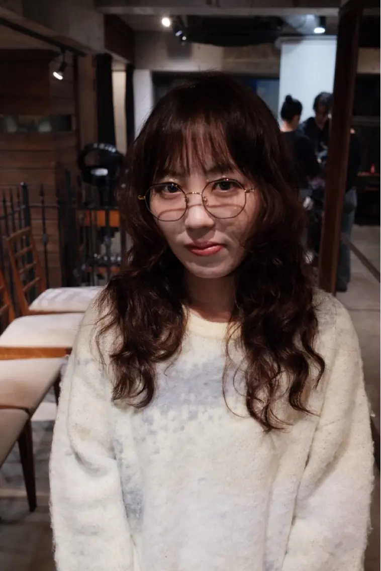 ロング カラー パーマ ブラウンカラー ピンクカラー ピンクブラウン デジタルパーマ カット ヘアカラー パーマ 【お洒落パーマ】 Elme　肥塚康汰郎のヘアスタイル