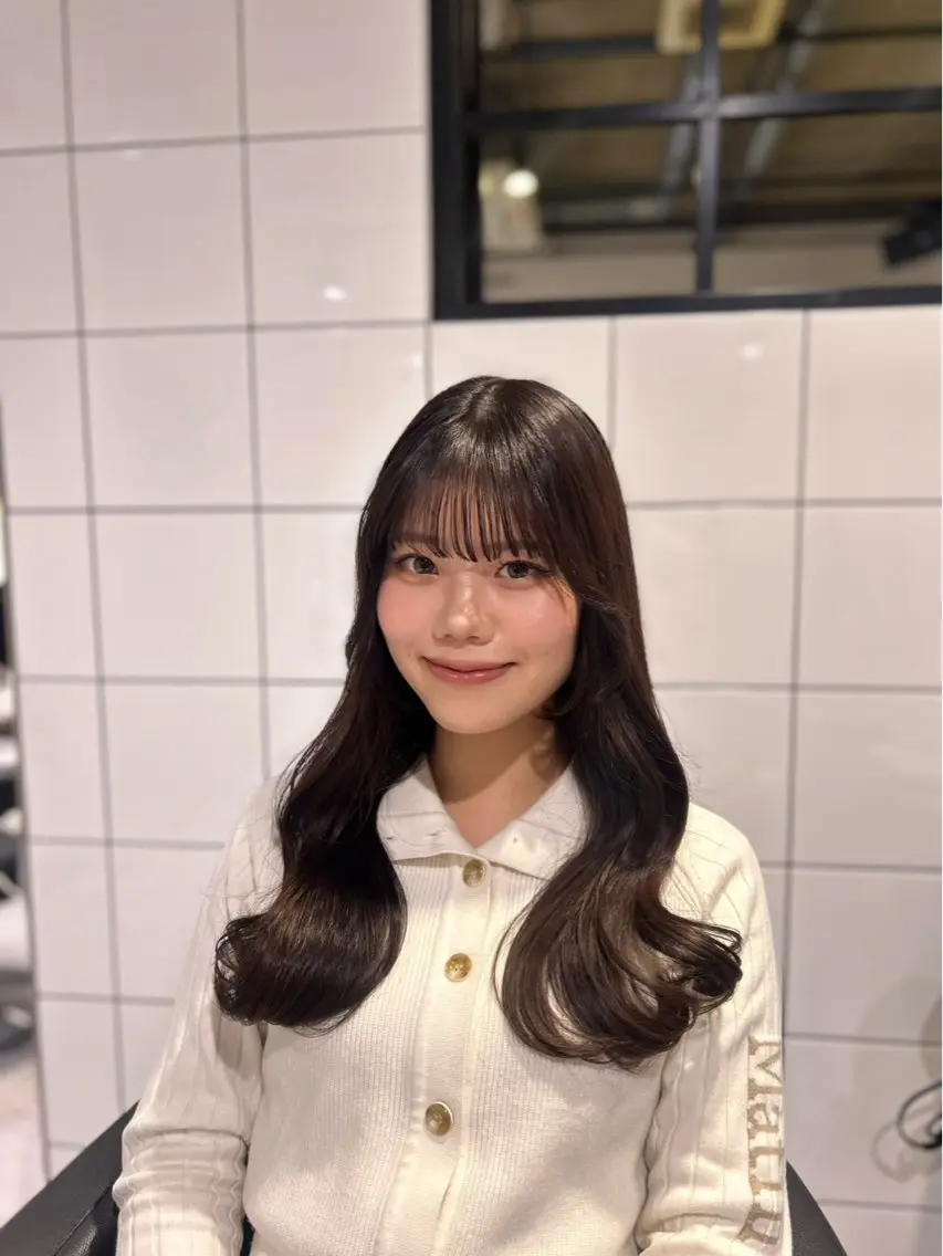 ロング カラー カット ヘアカラー トリートメント 表参道/透明感カラー /暗髪/ジュキヤのヘアスタイル