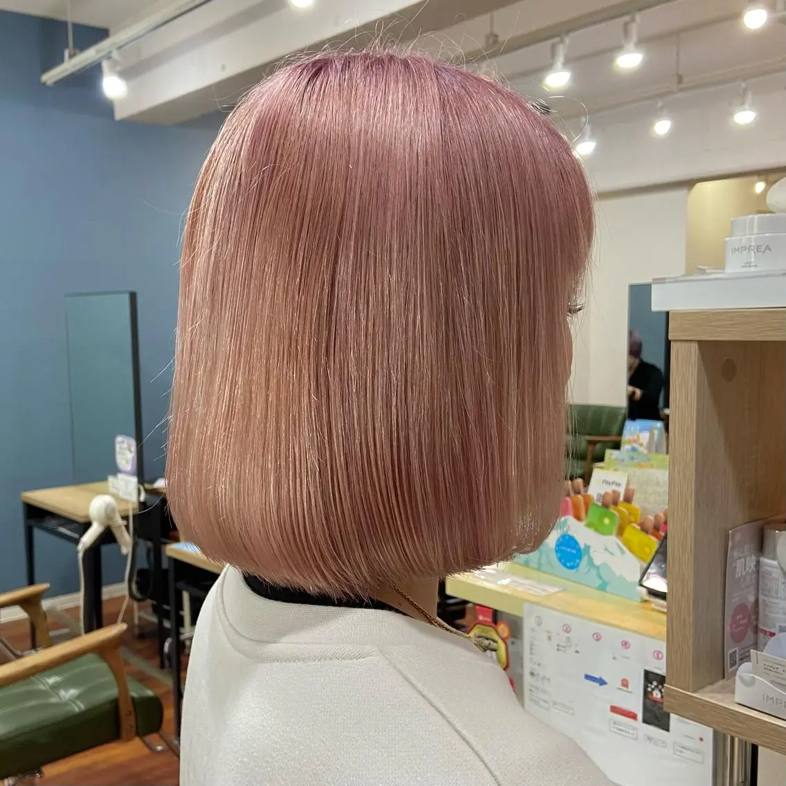 ショート カラー ピンクカラー 髪質改善/透明感 カラー/西川奈穂のヘアスタイル