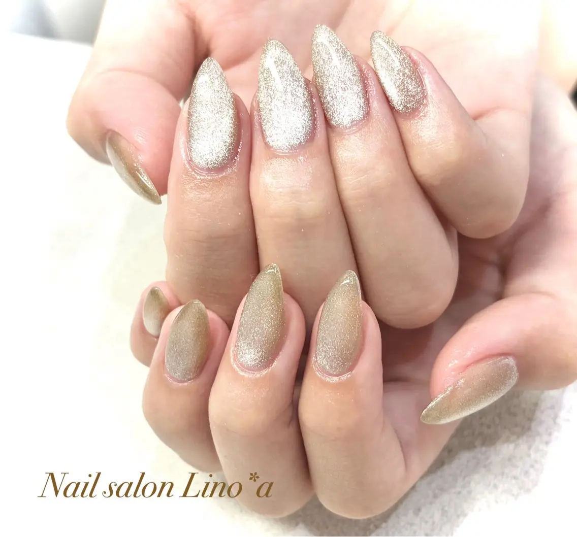 ネイル マグネットネイル マグネットワンカラー ワンカラーネイル ハンドネイル Nail salon Lino*aのネイルデザイン