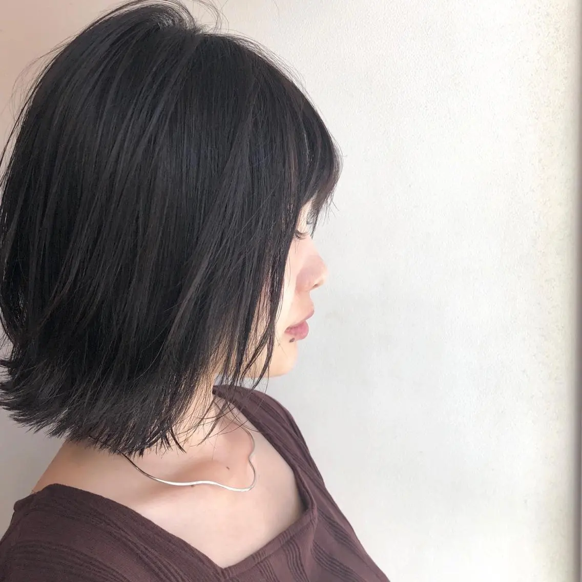 ミディアム ボブ カット ＨＩ ROのヘアスタイル