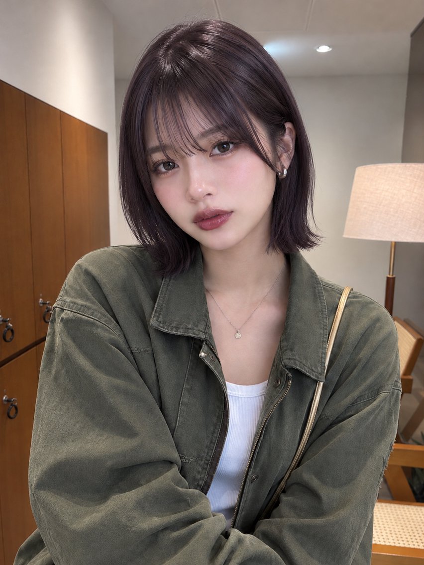 ミディアム カット ヘアカラー トリートメント Zina吉祥寺/ Yumikaのヘアスタイル
