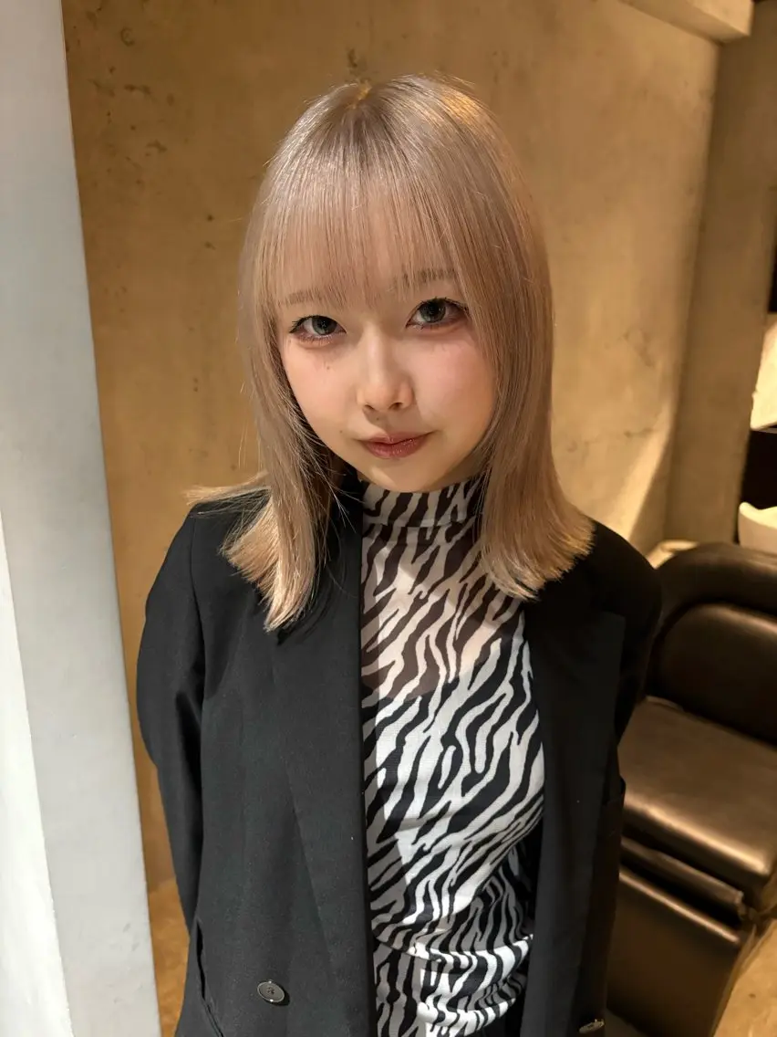 ミディアム カラー ヘアカラー トリートメント Juna✂️ レイヤー / ボブのヘアスタイル