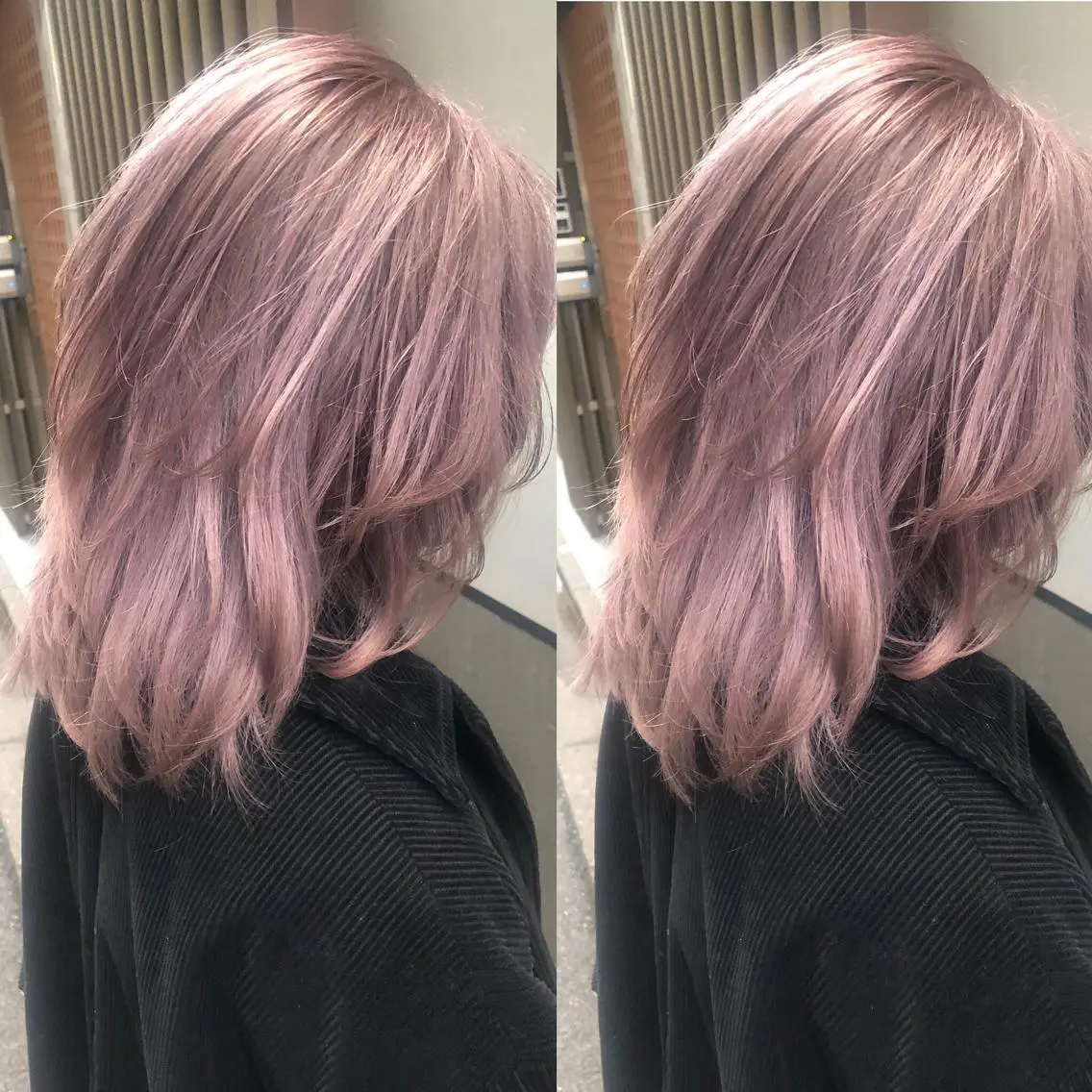 ミディアム カラー ベージュカラー ピンクカラー ピンクベージュ ヘアカラー JILBLAN京都 ショート/ハイライトのヘアスタイル