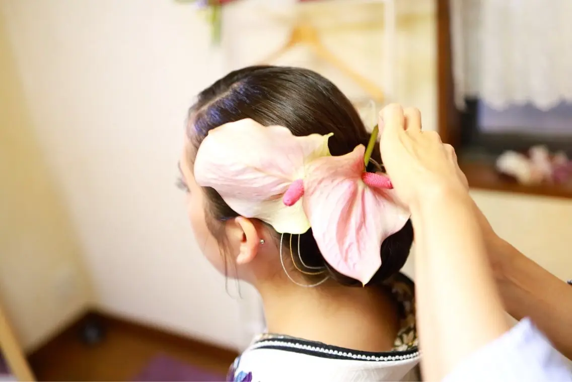 振袖着付け(ヘアメイク付き)の写真