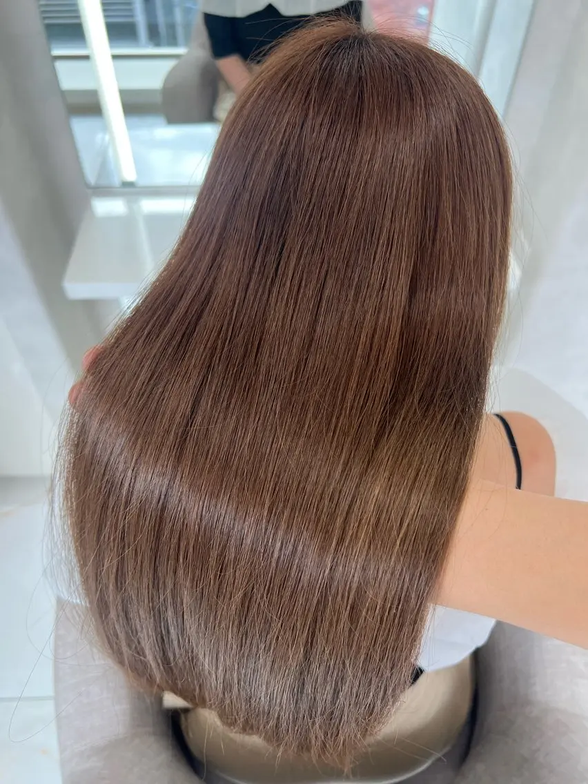 ロング カラー カット 縮毛矯正 吉田 修登のヘアスタイル