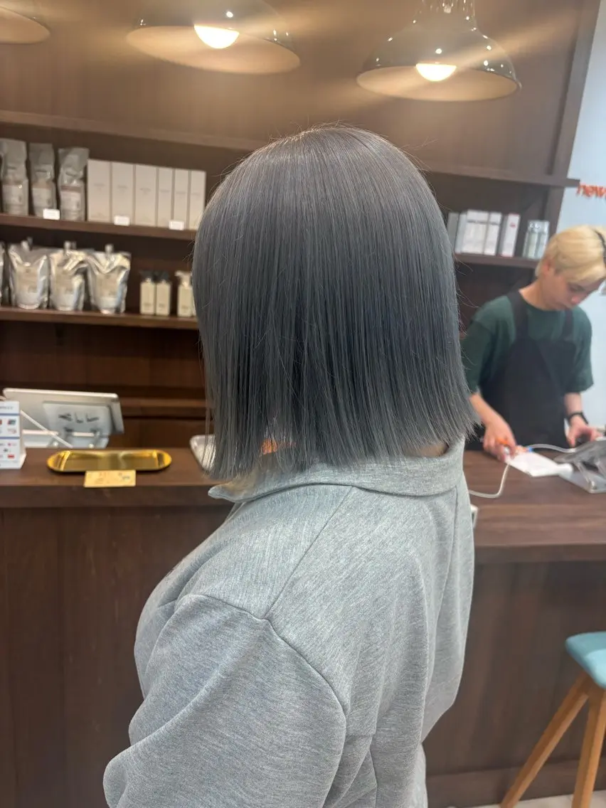 カラー カット ヘアカラー トリートメント まろみ暖色×ボブ ×chia🕯のヘアスタイル