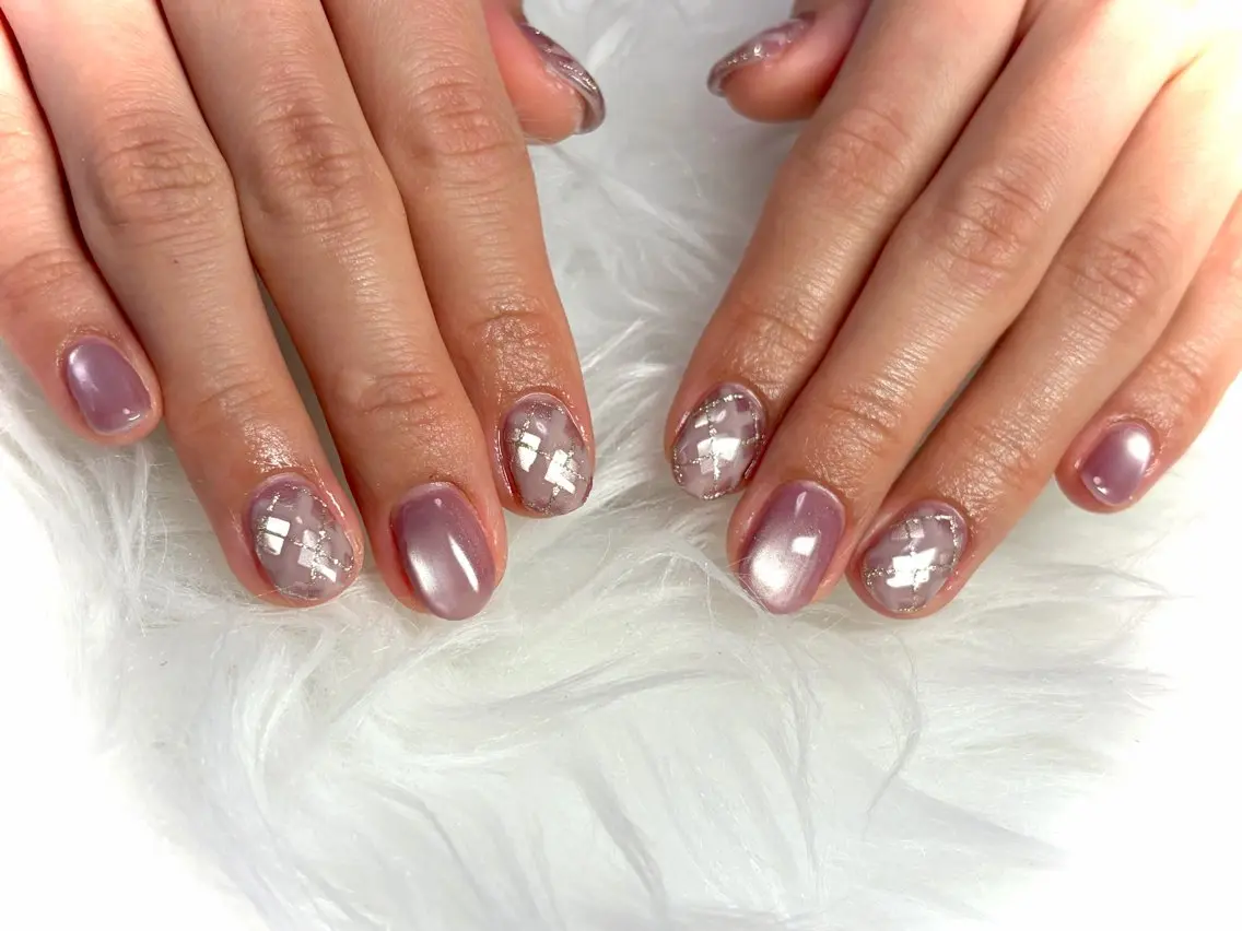 ネイル マグネットネイル 冬ネイル Nail room Aのネイルデザイン