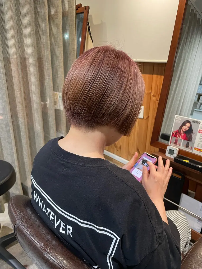 ショート カラー ショートヘア カット ヘアカラー トリートメント 髪質改善/Bloss om🌷高橋沙衣のヘアスタイル