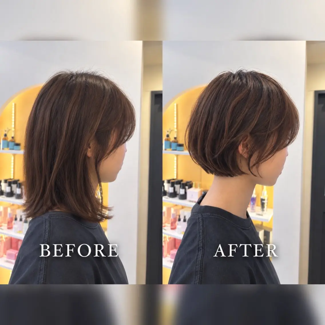 ショート カット ヘアカラー トリートメント オリーブ/みづき /ボブパーマ🤍のヘアスタイル
