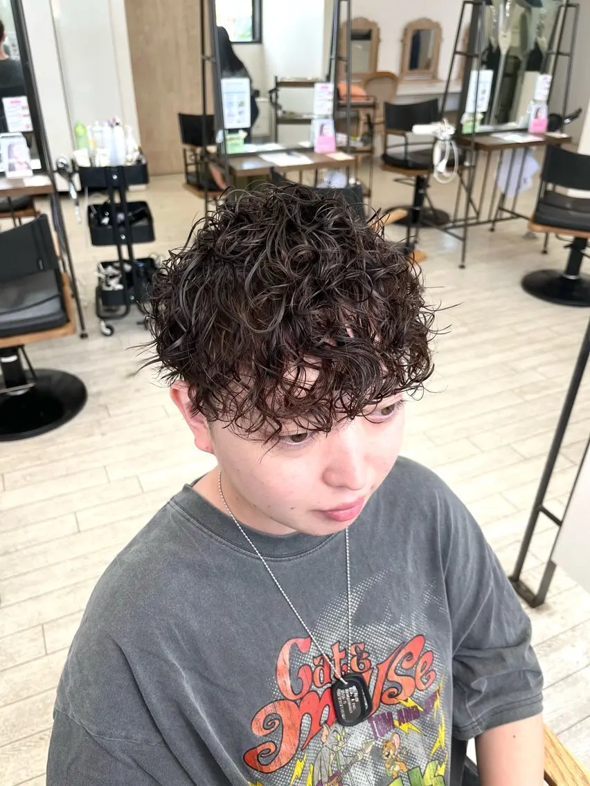 パーマ メンズ メンズパーマ プードルパーマ プードルパーマ 南雲優佑 メンズ特化のヘアスタイル