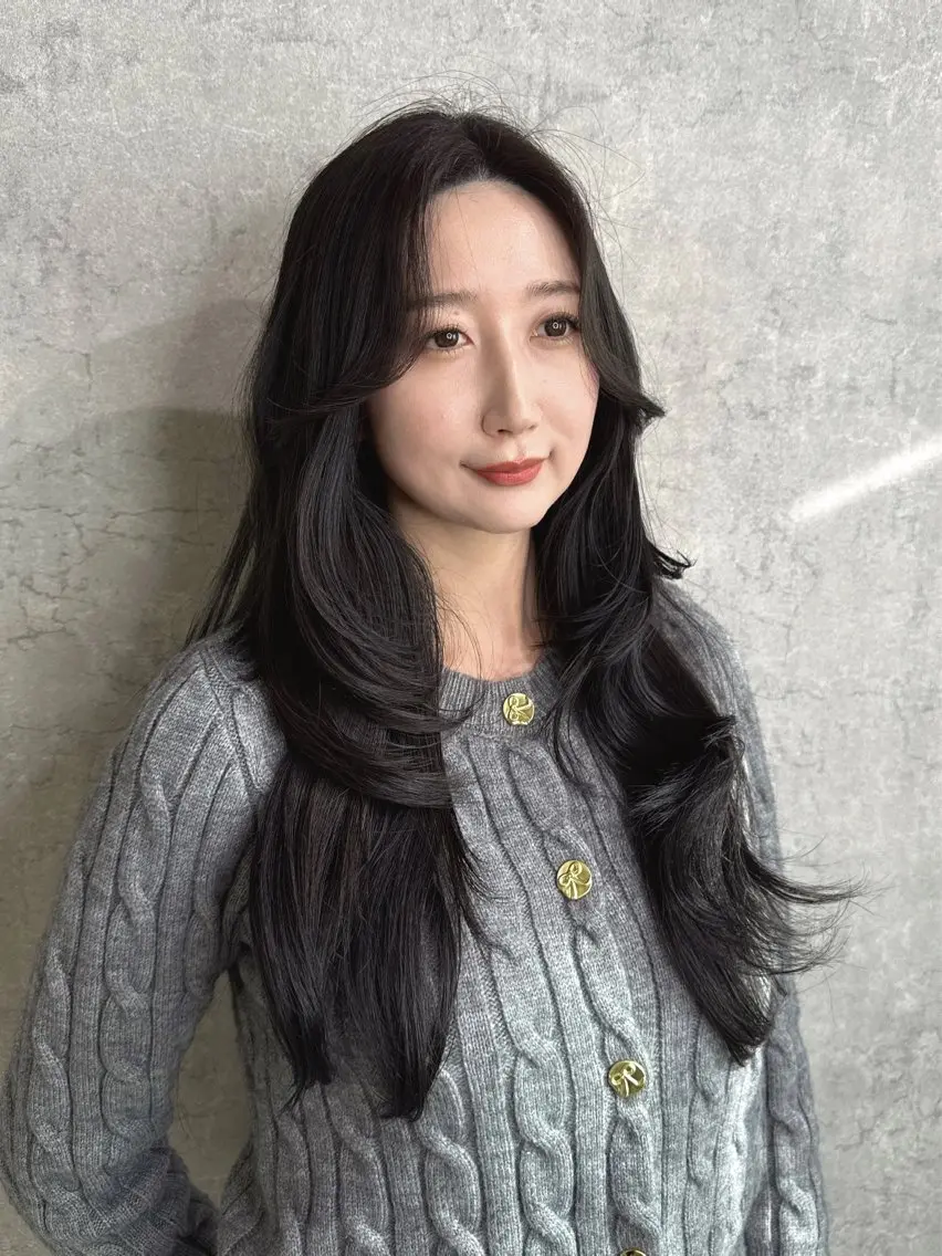 ロング トレンド韓国レイヤー 🇰🇷のんのヘアスタイル