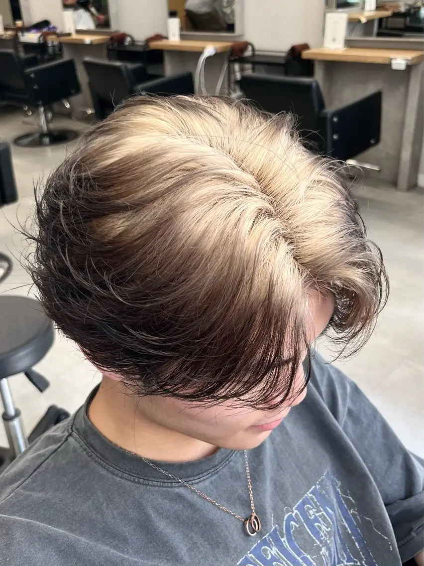 ショート ショートヘア 縮毛矯正 カマタ ハルキのヘアスタイル