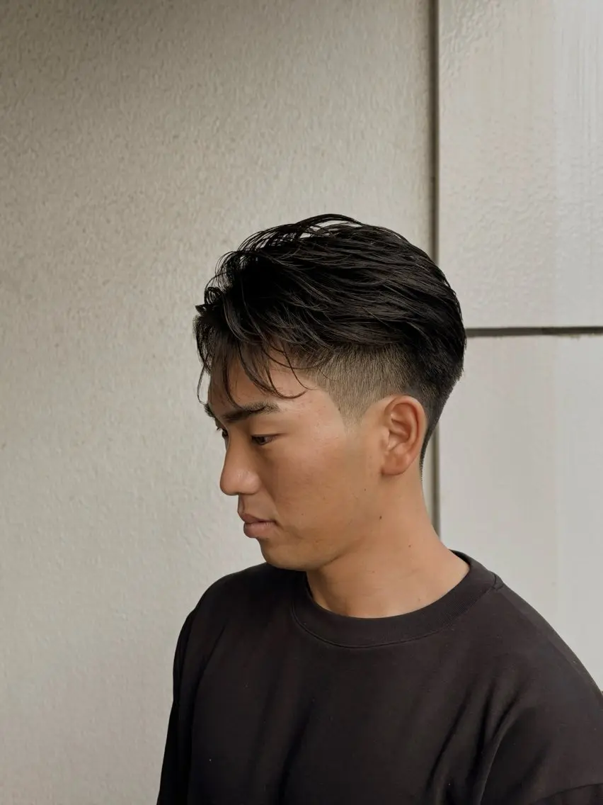 ショート カラー パーマ メンズ キッズ カット 葛西/barber/ 相山琉磨のヘアスタイル