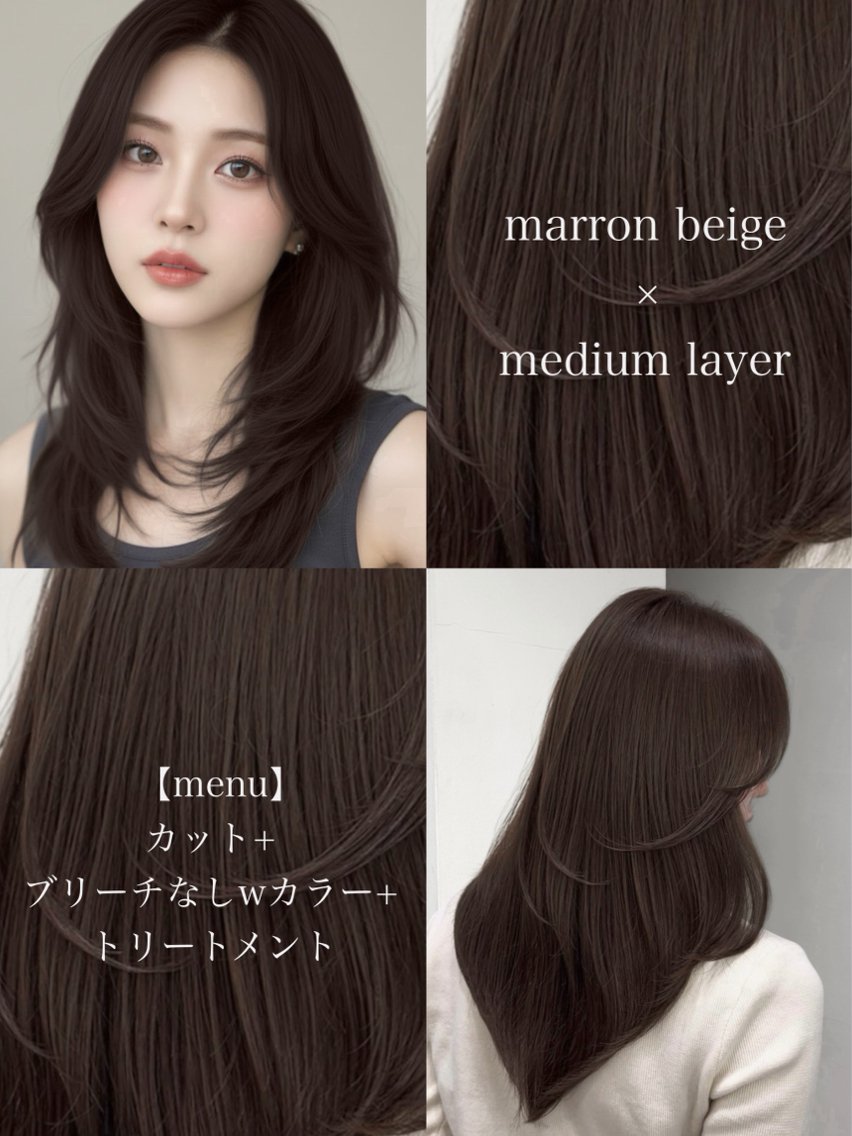 ミディアム カット ヘアカラー トリートメント ヘッドスパ ヘアセット 韓国ヘア×2way 🇰🇷和知拓郎のヘアスタイル