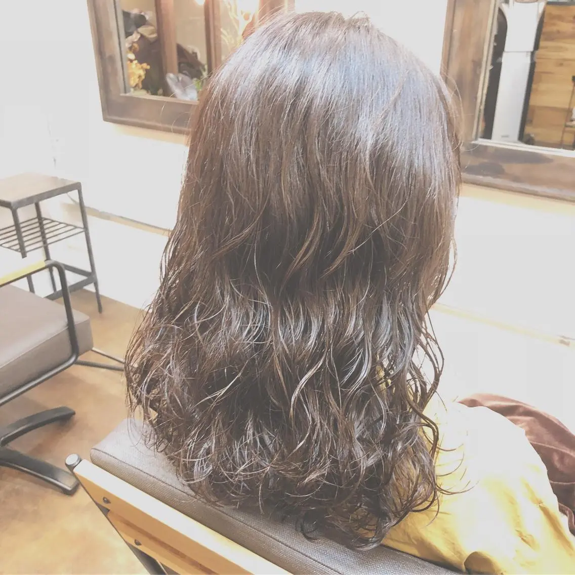 セミロング パーマ コレットヘアー 田中アヤノのヘアスタイル