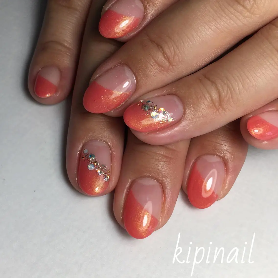 ネイル フレンチネイル kipinail 川﨑えりかのネイルデザイン