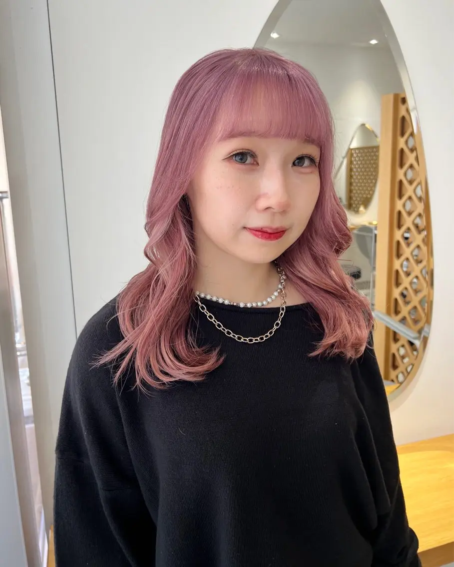 ミディアム カラー 周りと差のつくハイト ーン🥣AZUKIのヘアスタイル