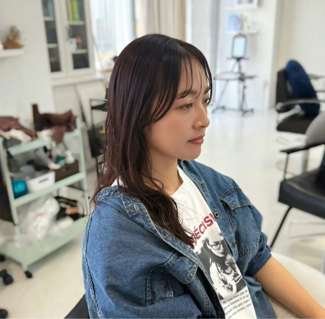 セミロング 榎本 雪来のヘアスタイル