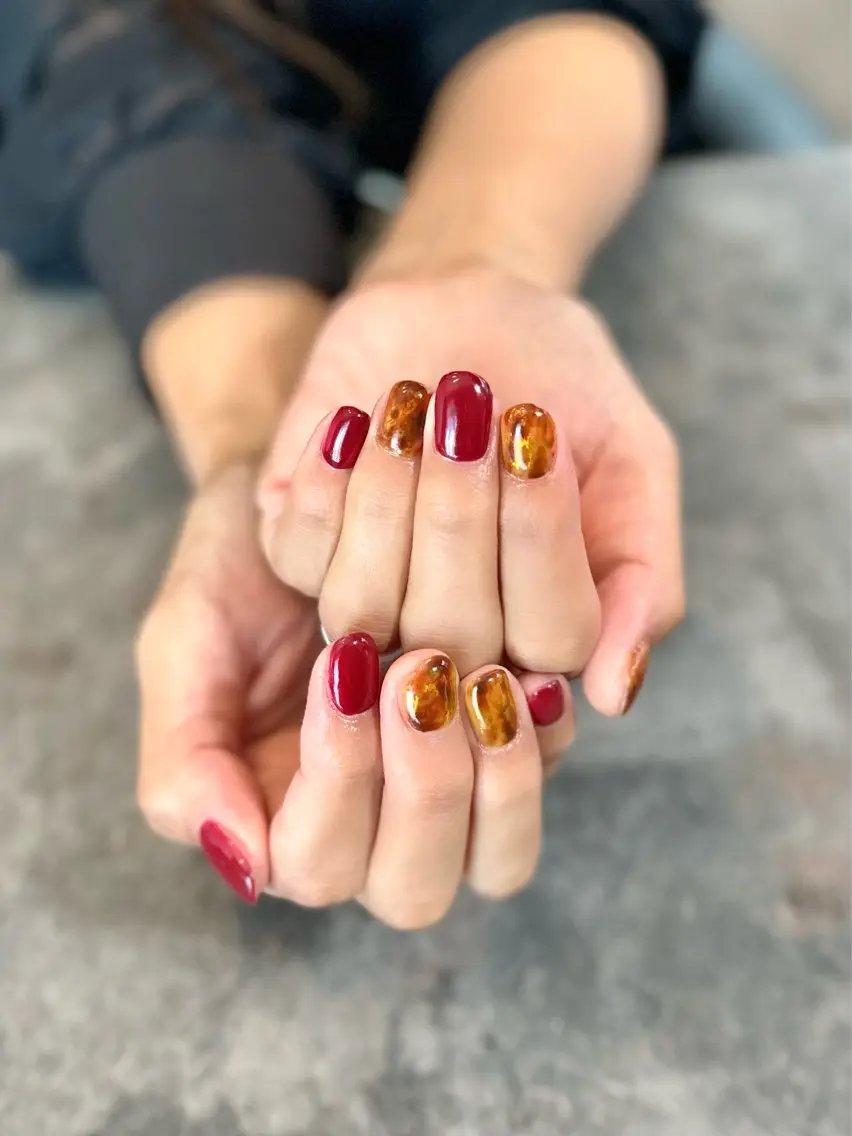 ネイル フラワーネイル 大理石ネイル(マーブル) ニュアンスネイル シンプルネイル nail salon amanoのネイルデザイン