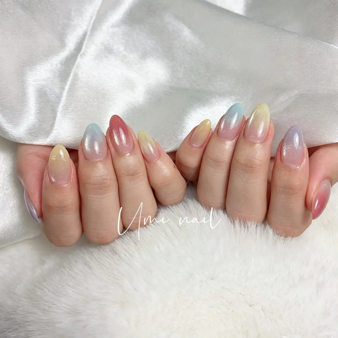 ネイル クリアネイル 成人式 長さ出し フラッシュネイル フットネイル Umi.せい 🫧のネイルデザイン