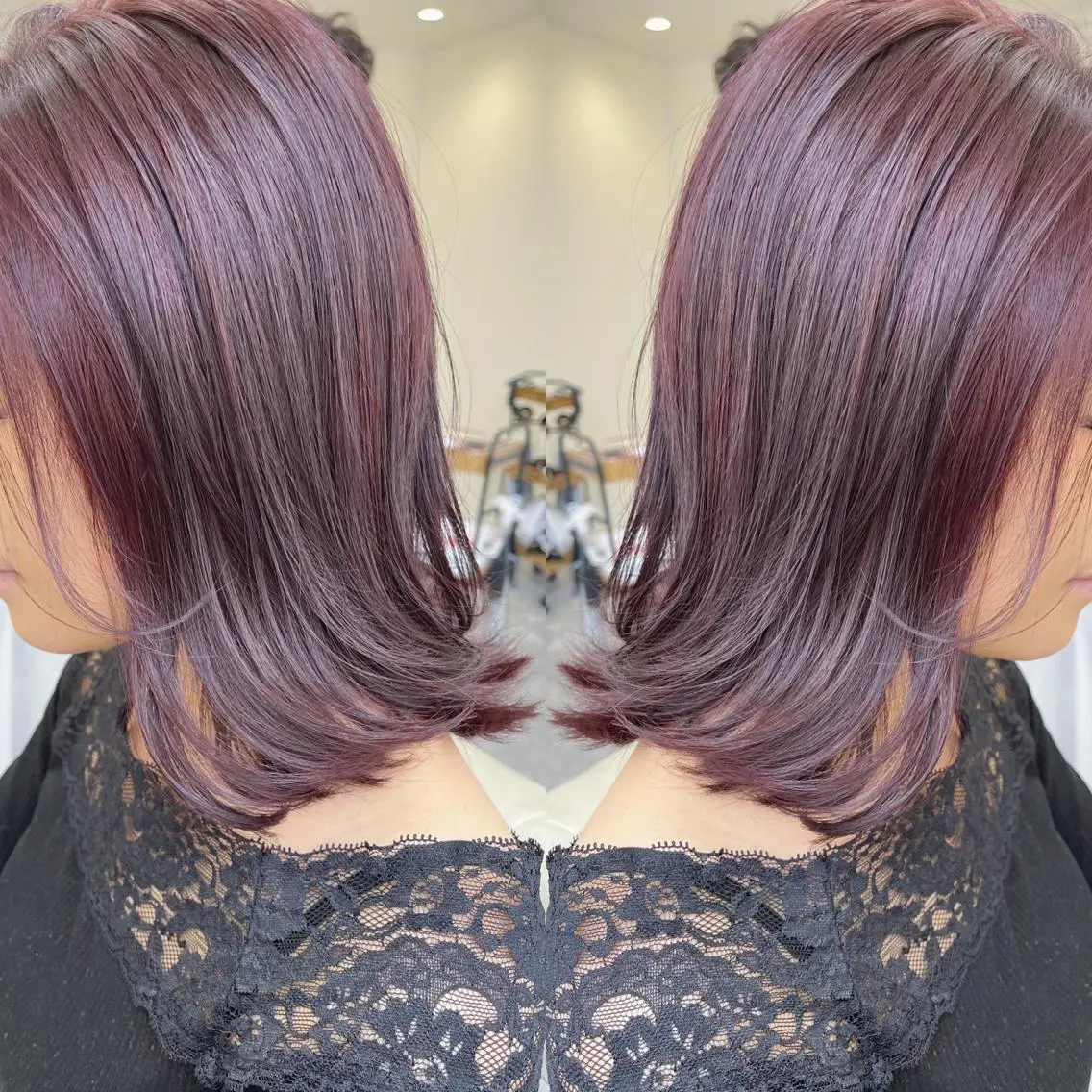 ミディアム ボブ 外ハネヘア カット ヘアカラー トリートメント H (エイチ) 烏丸御池店のヘアスタイル