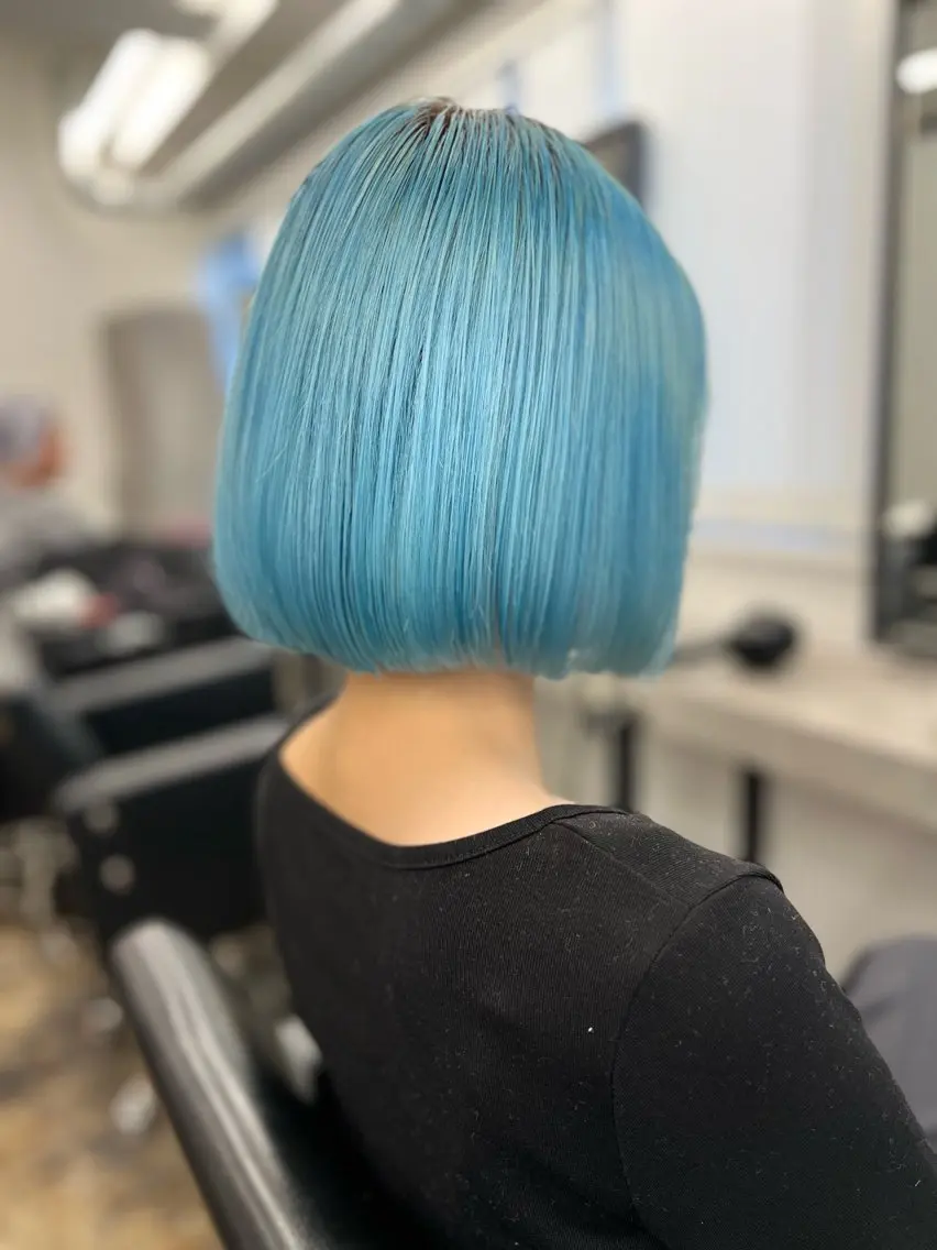 ミディアム カラー ブルーカラー カット ヘアカラー 透明感カラー特化🫧 🦋栗原🦋のヘアスタイル