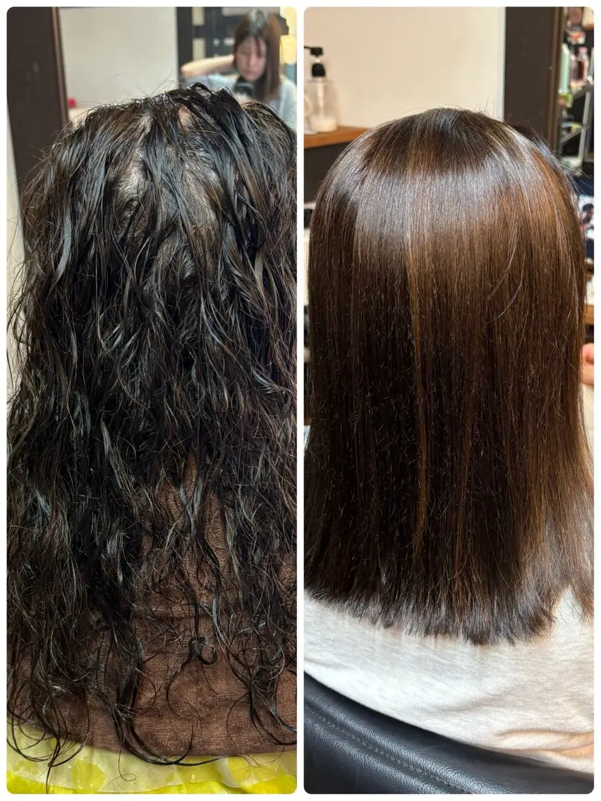 ロング カラー パーマ 山本 あやめ子のヘアスタイル