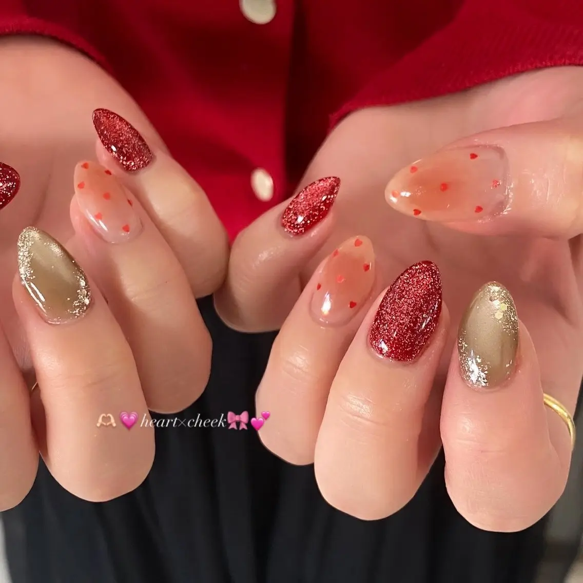 ネイル バレンタイン ハンドネイル KONDO RIHO♡のネイルデザイン