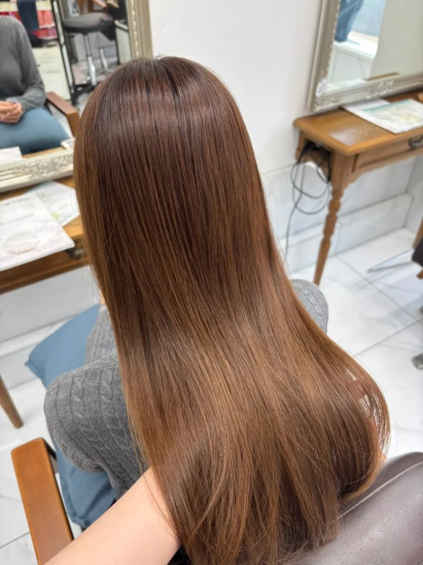 セミロング ヘアカラー トリートメント 髪質改善カラー✨ るな🕊🫧のヘアスタイル