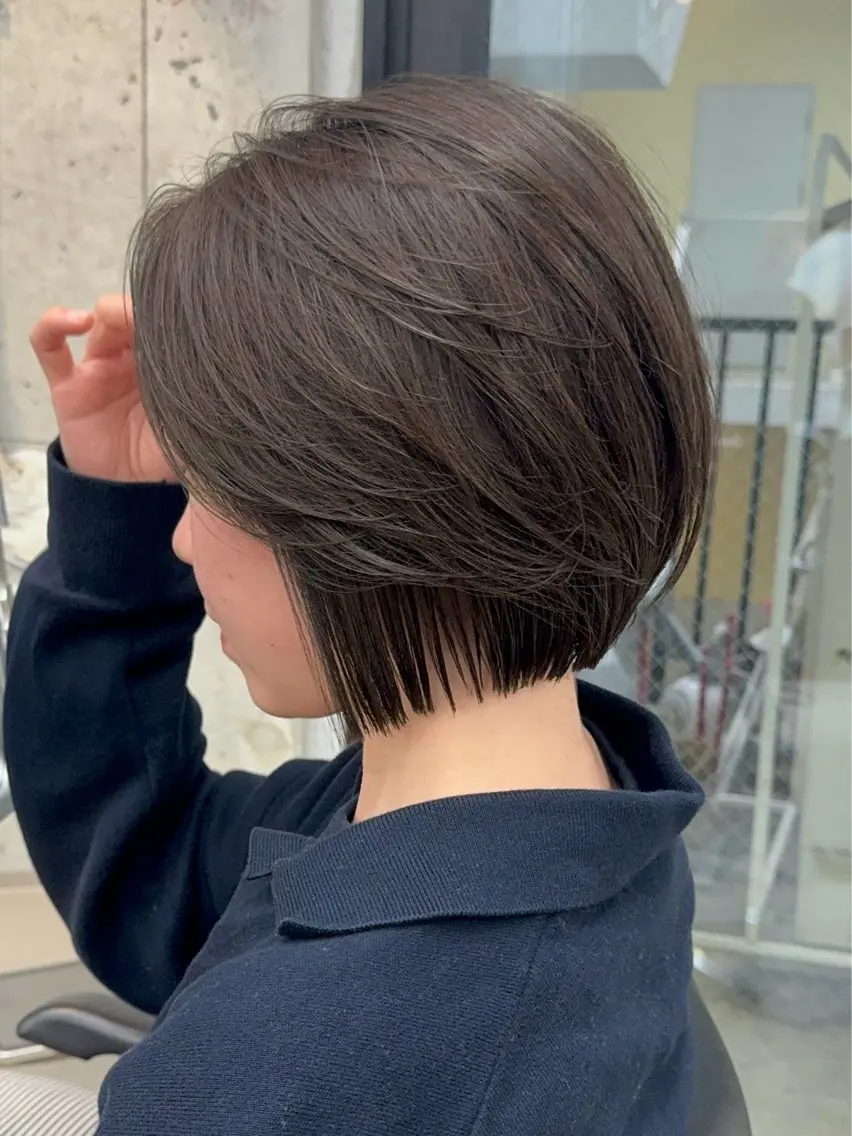 ショート カット ヘアカラー トリートメント ボブ/レイヤーカット 縮毛矯正/コウキ新宿のヘアスタイル