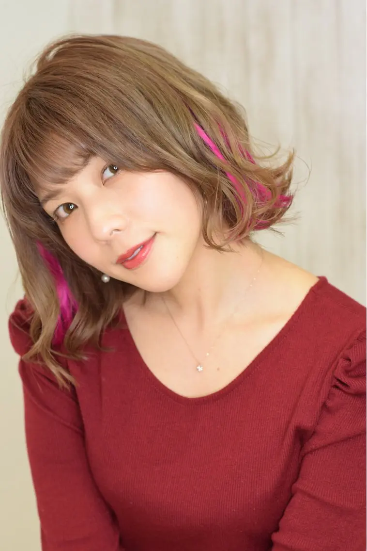 ミディアム カット ヘアカラー トリートメント 石沢 知康のヘアスタイル