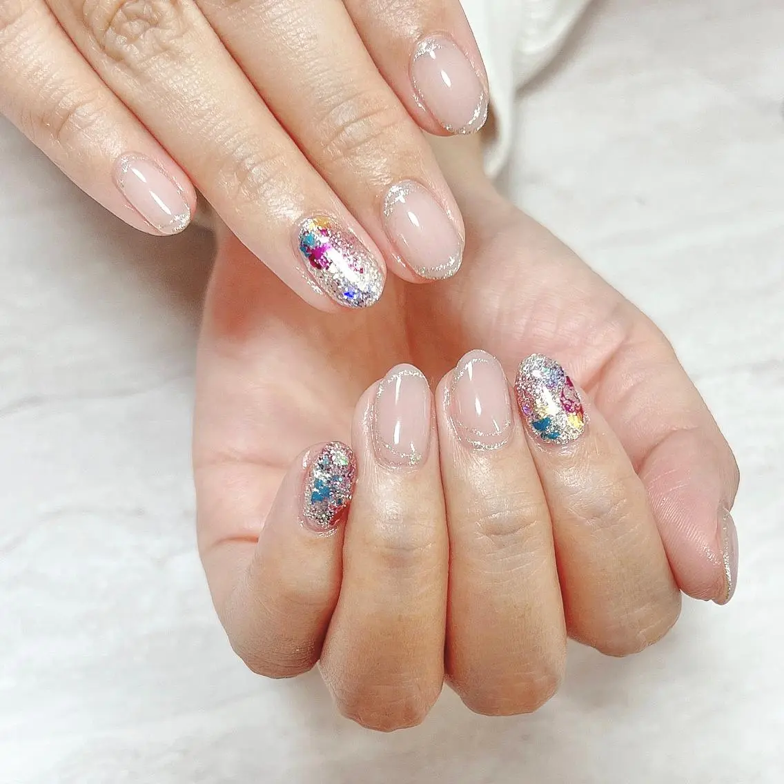 ネイル キラキラネイル ラメ(グリッター) ワンカラーネイル ステラ marikominoのネイルデザイン