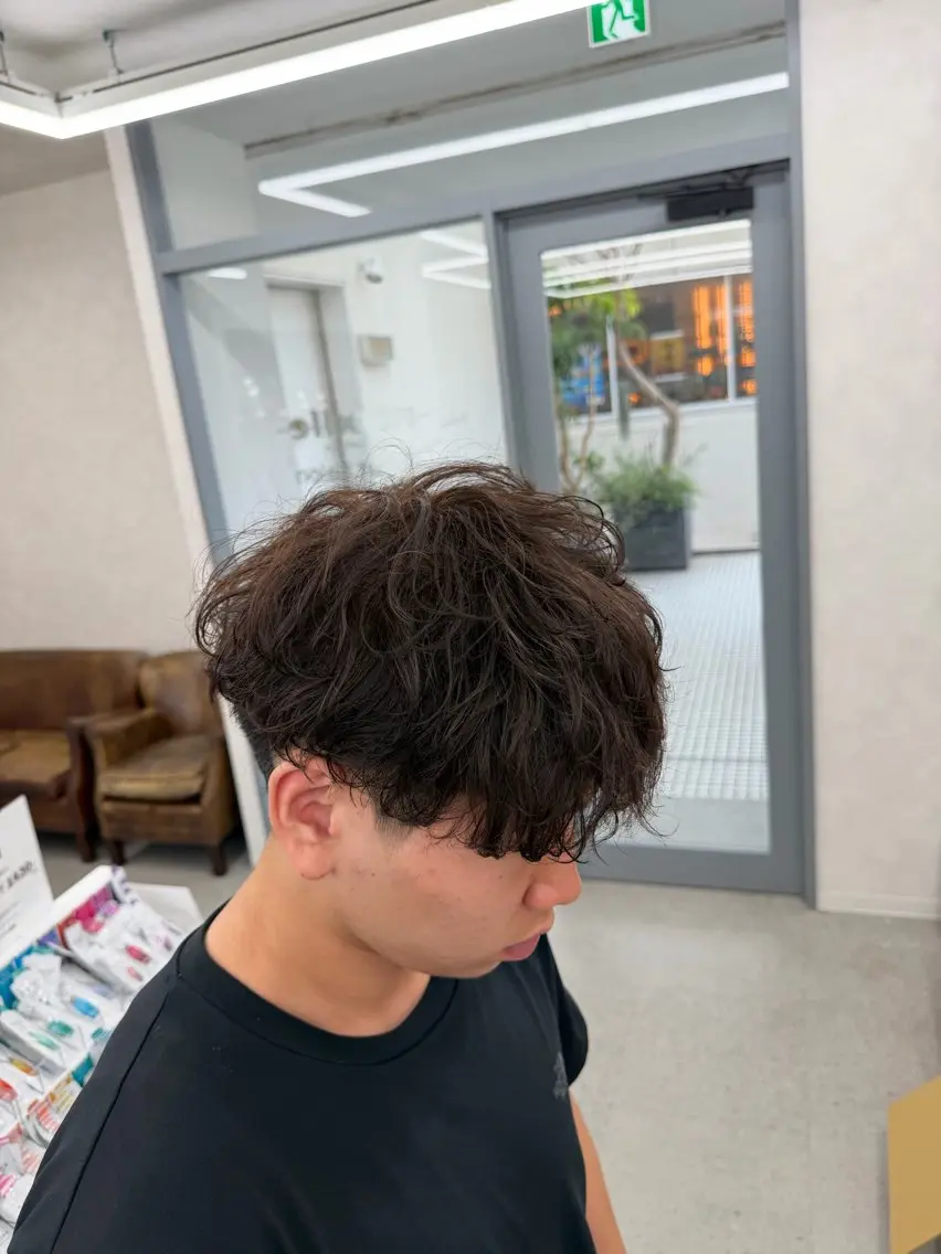 メンズ メンズパーマ カット パーマ 藤野 慶太のヘアスタイル