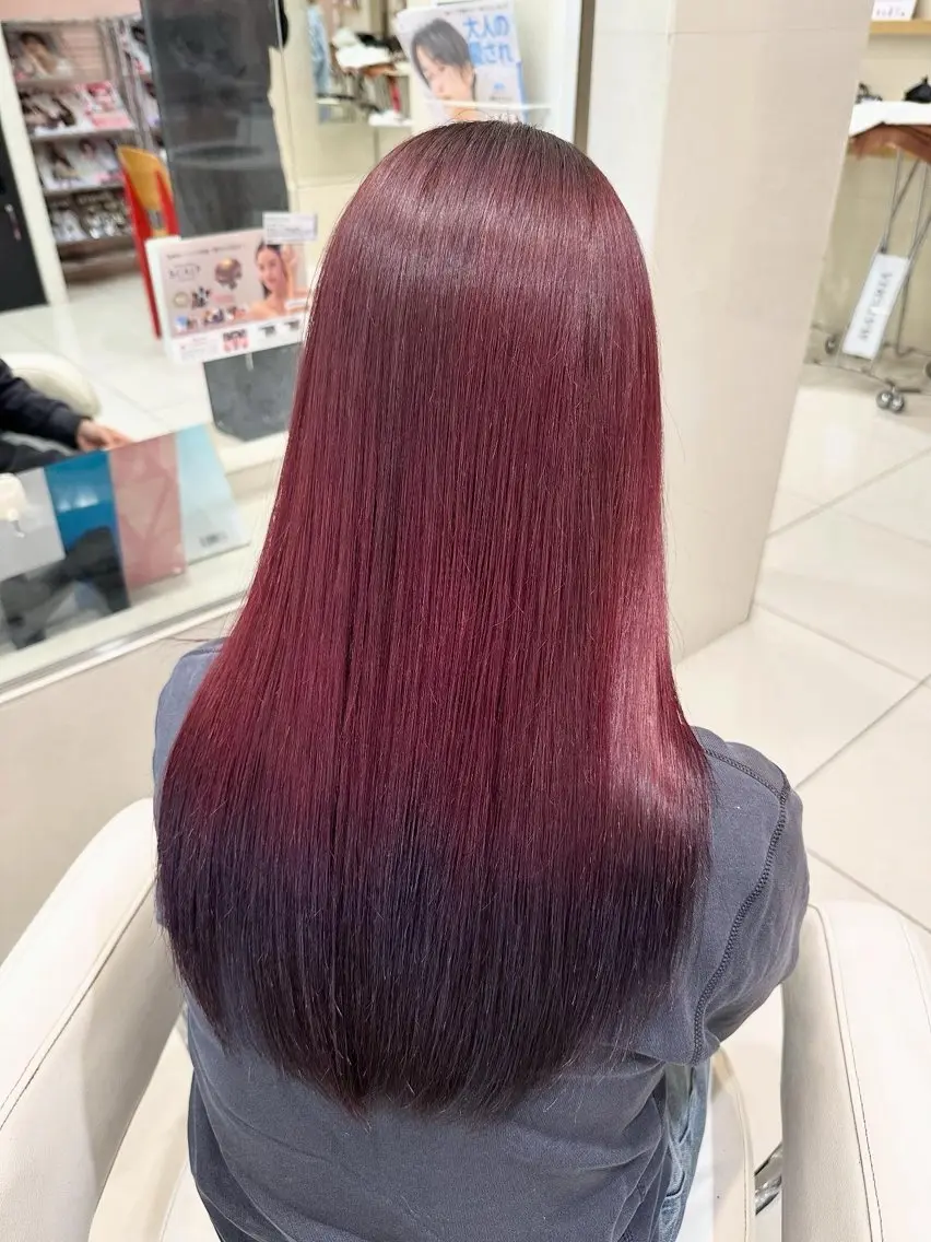 カラー ブリーチ ダブルカラー ブリーチなしカラー 艶髪/ブリーチなし Wカラー🌺yuiのヘアスタイル