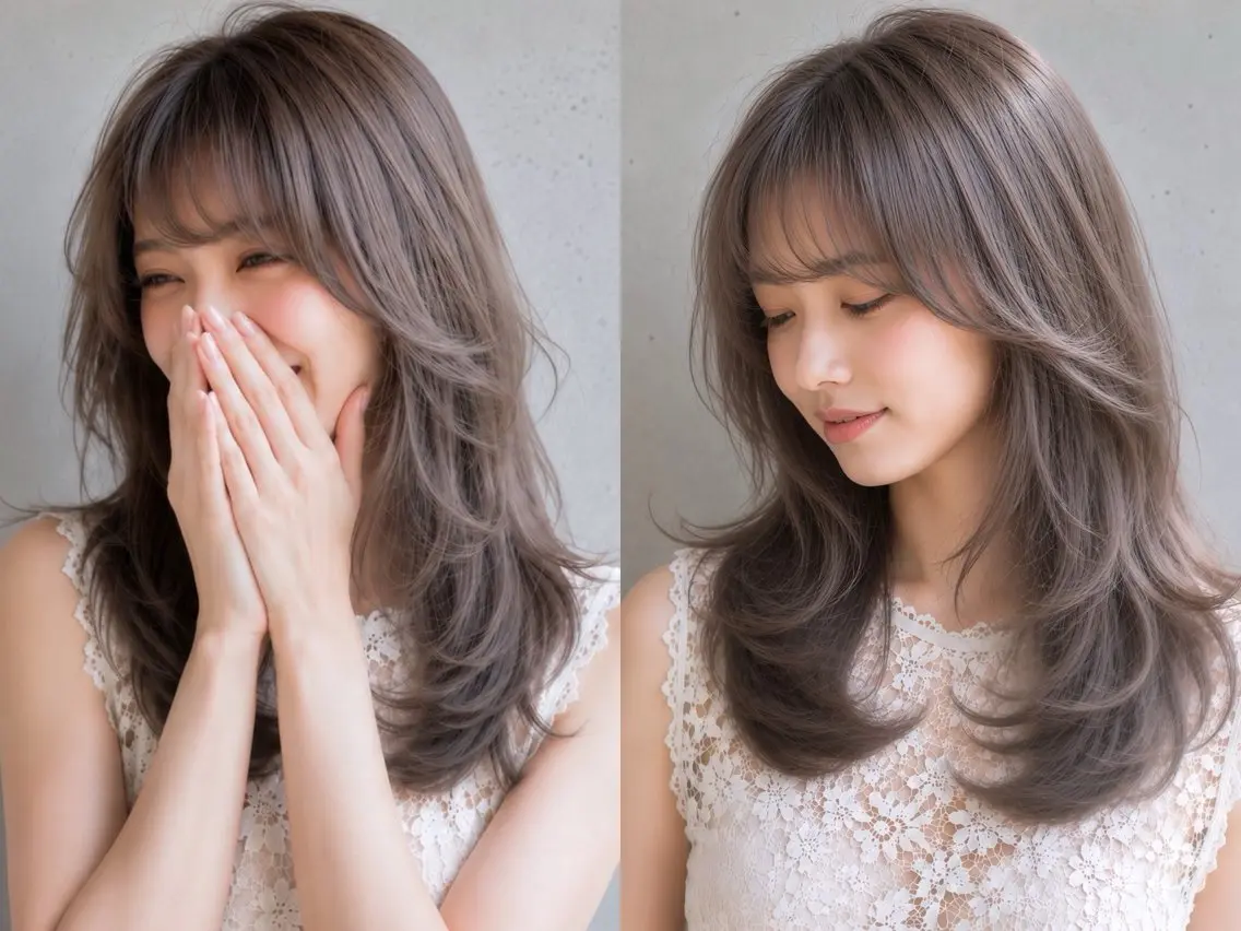 ミディアム カラー 韓国風スタイル 北田陸斗のヘアスタイル