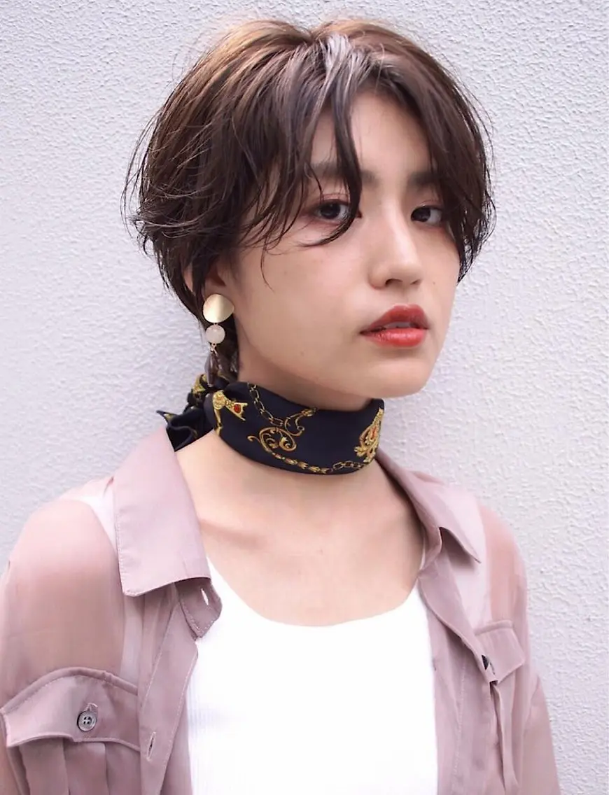 ショート カラー 透明感カラー ダブルカラー ハイライトカラー イルミナカラー インナーカラー カット ヘアカラー トリートメント misa🫧ナチュラ ル縮毛矯正/髪質改善のヘアスタイル