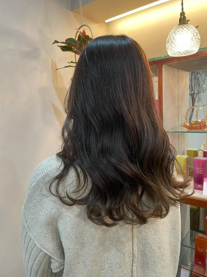 ✂️カット+艶カラー🤎+Aujuaトリートメント💕(4STEP)の写真