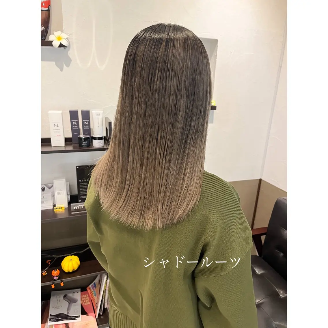 セミロング カラー 坂井田 浩樹のヘアスタイル