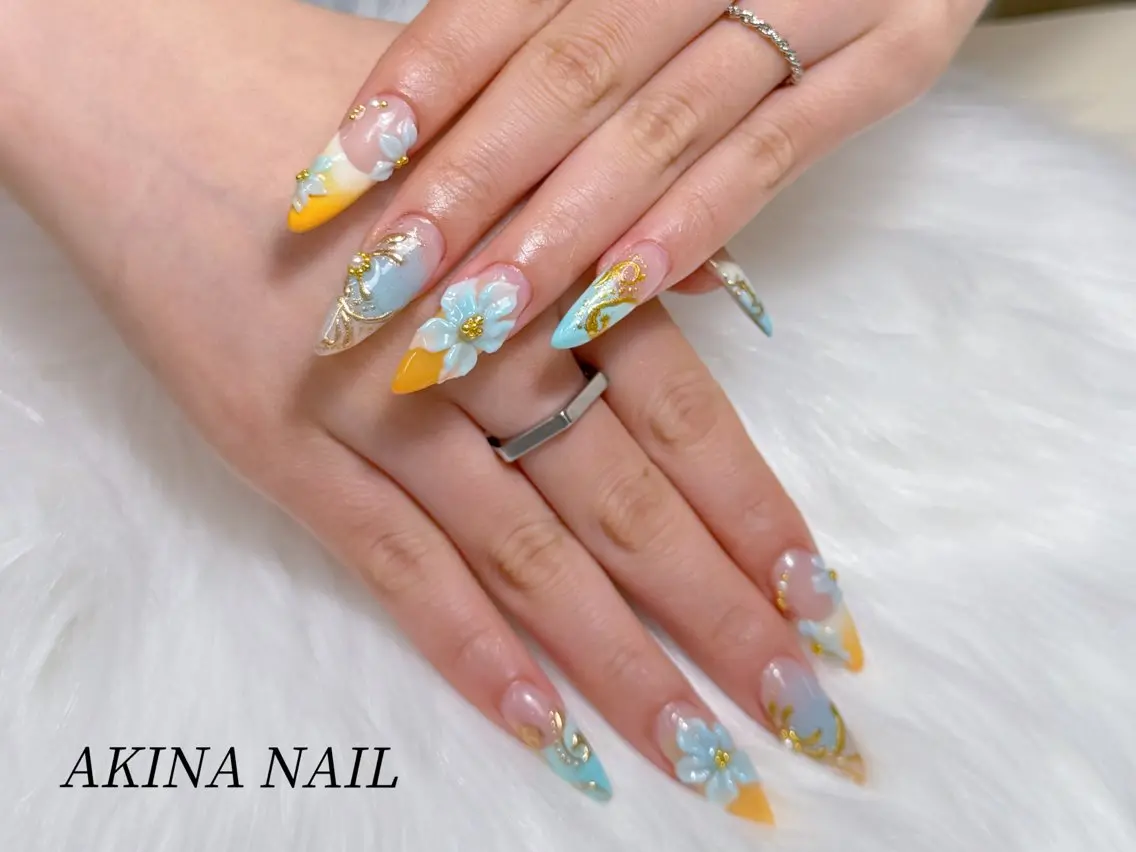 ロング Akina Nail🎀✨のネイルデザイン