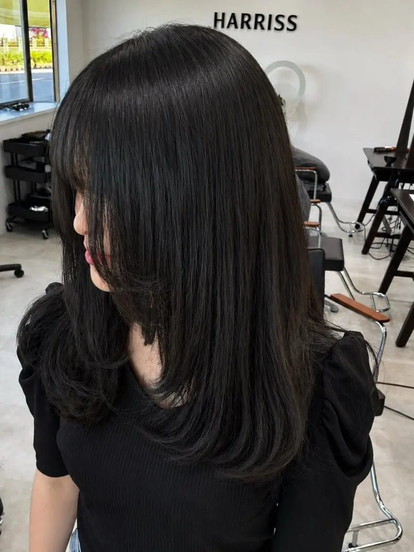 セミロング ヘアカラー 松原 優華のヘアスタイル
